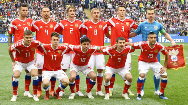 teamfoto voor Russia