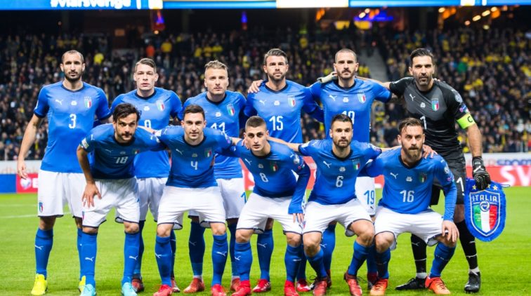 teamfoto voor Italy