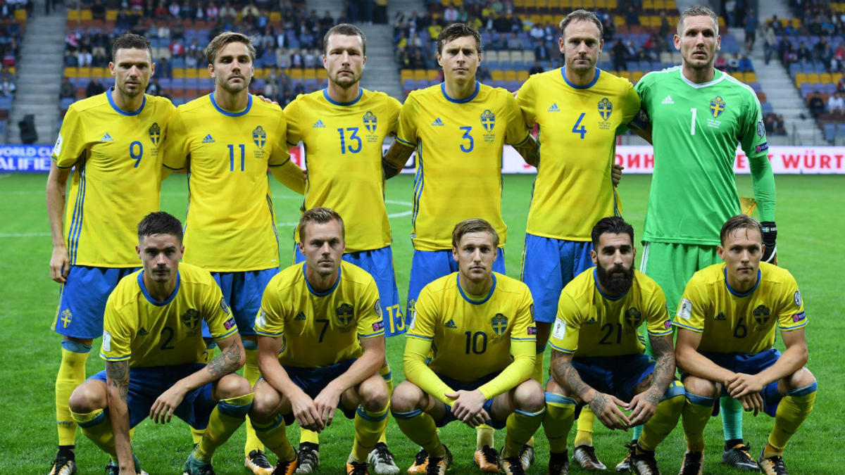 teamfoto voor Sweden